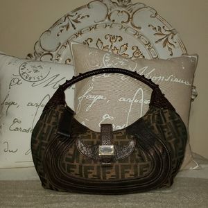 VINTAGE FENDI ZUCCA SPY HOBO